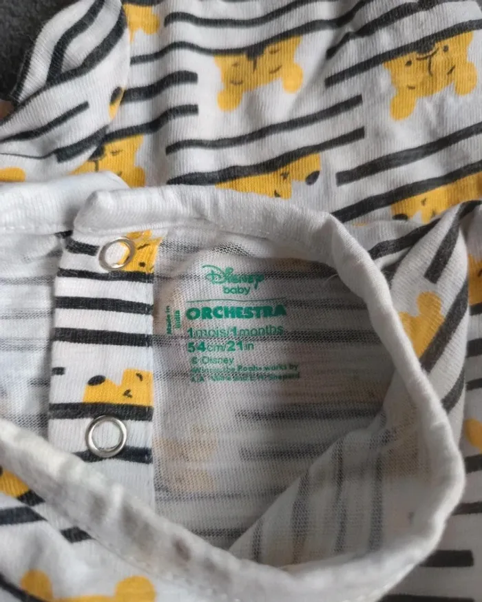 Pyjama coton Winnie Disney 1 mois - photo numéro 4
