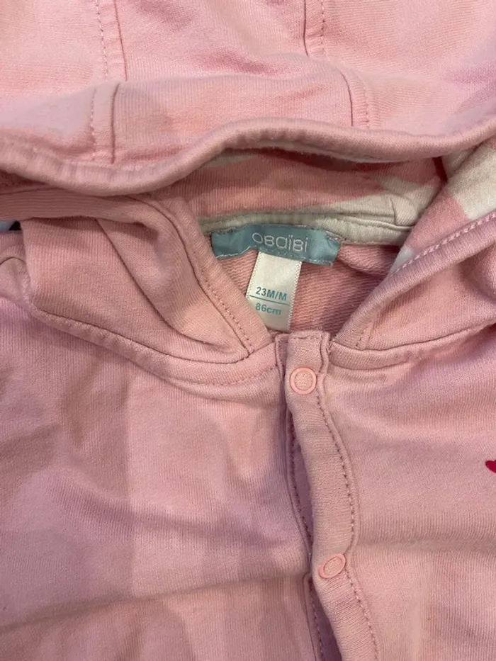 Veste à capuche Obaïbi bébé fille - photo numéro 2