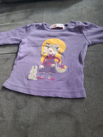 T-shirt manches longues violet