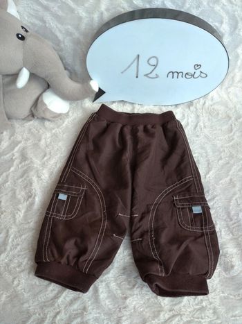 Pantalon confortable doublé bouffant avec poches Garçon 12 mois