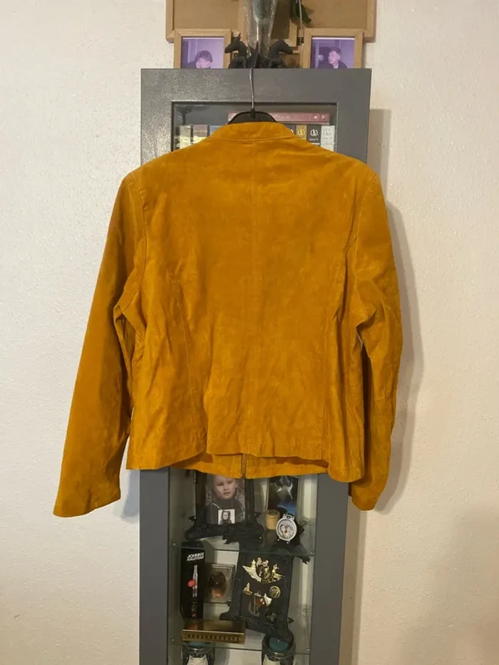 superbe veste cuir marron clair M&s mode 48 - photo numéro 8