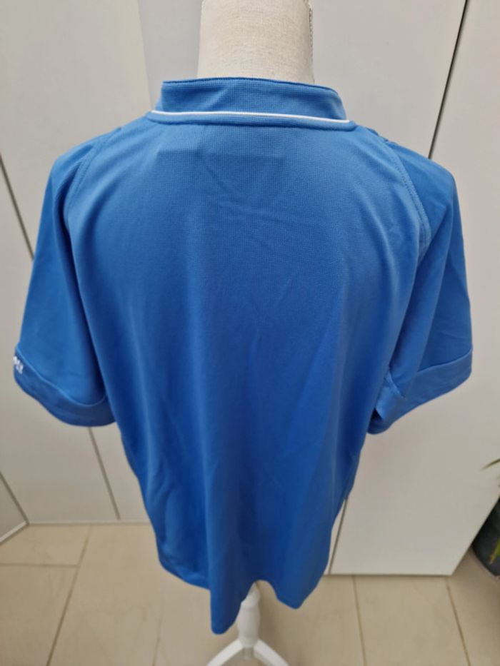 T-Shirt Bleu Clair Details Blanc Et Fermeture Eclair - photo numéro 7