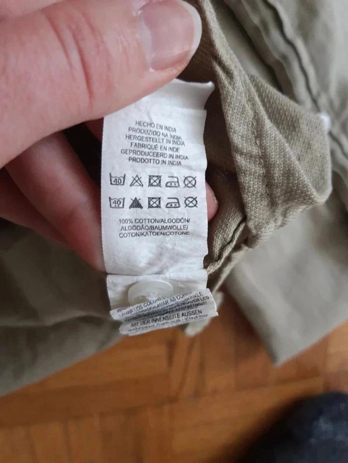 Lot 2 chemises légère Primark M Kaki crème - photo numéro 5