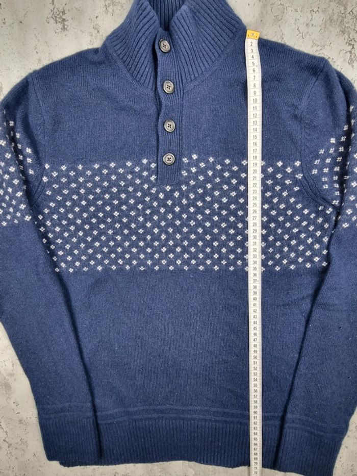 Pull 1/4 boutons Tommy Hilfiger bleu – Taille L Homme (mesures en photos) - photo numéro 8
