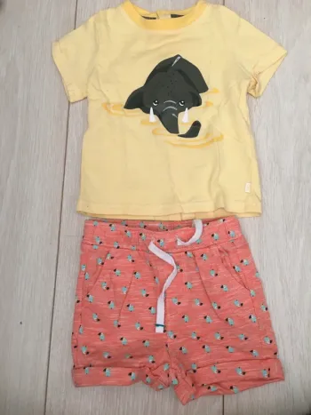 Ensemble short t-shirt 3 mois Obaibi