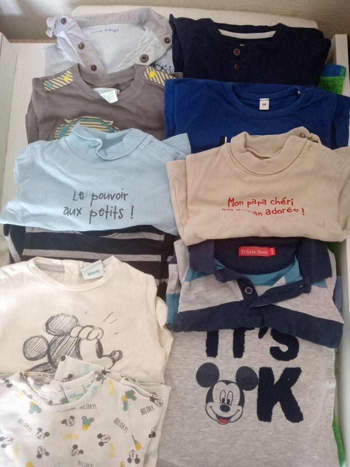 Lot de 21 hauts manches longues 6 mois - photo numéro 2