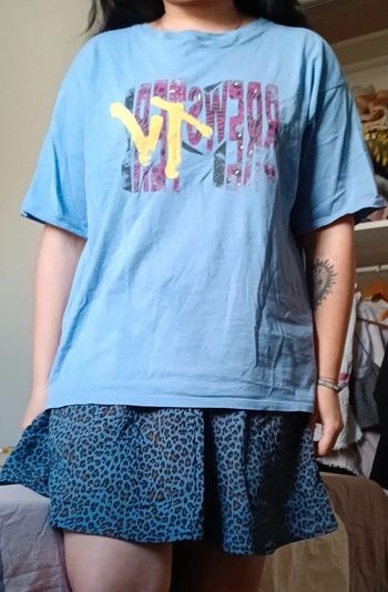 Tee-shirt vintage loose bleu