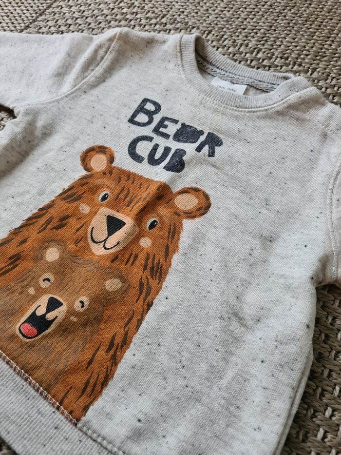 Ensemble sweet "bear" et pantalon bleu - 6/9mois - photo numéro 2