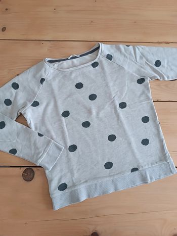Sweat Promod beige a pois noir taille M