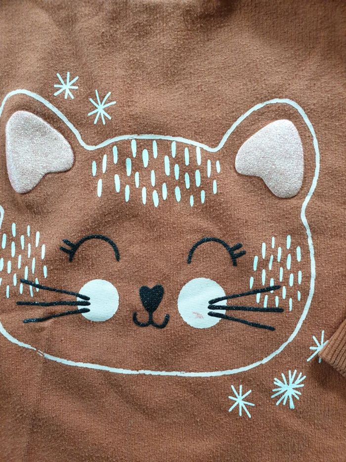 Sweat tete de chat 24 mois - photo numéro 3