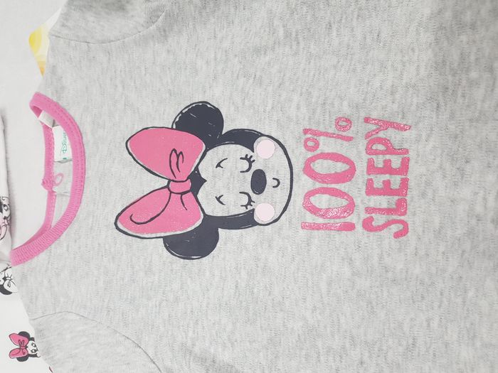 lot de 2 pyjamas 3 mois minnie disney - photo numéro 2