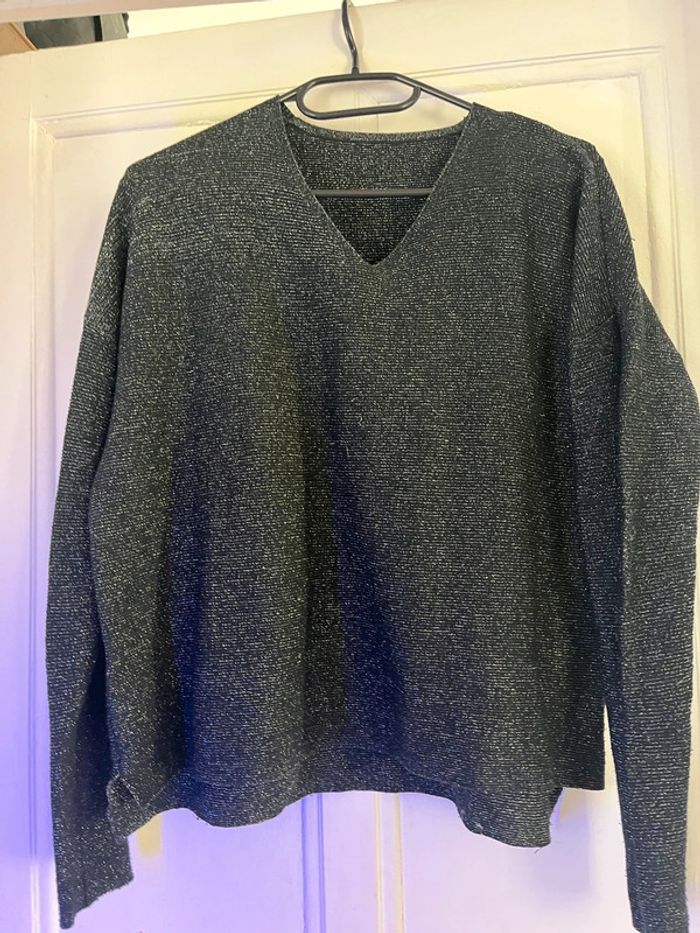 Pull noir et argent