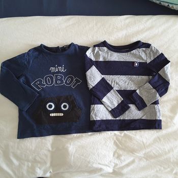 Lot de 2 tee shirts manches longues