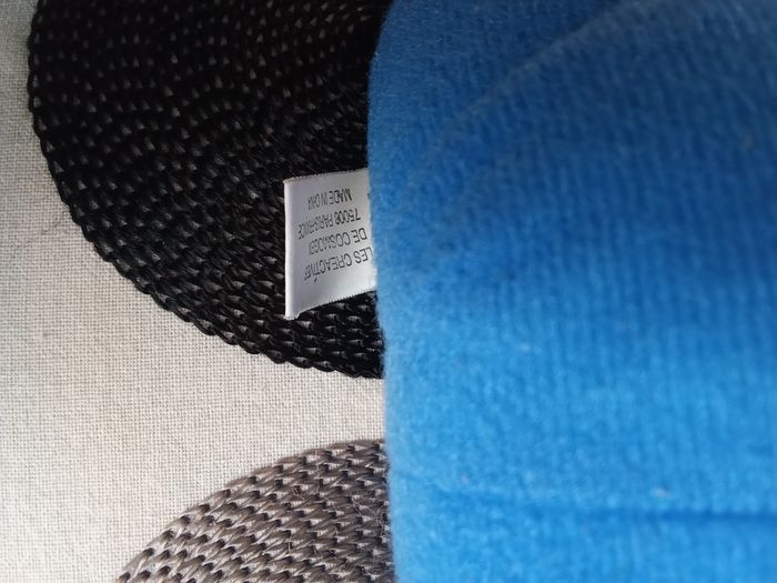 Doudou ours bleu blanc Musti jouet Mustela vintage ancien des années 90  1997  assis modèle petit nez brodé bout bras blanc  yeux durs  autour 15 cm  +/- - photo numéro 5