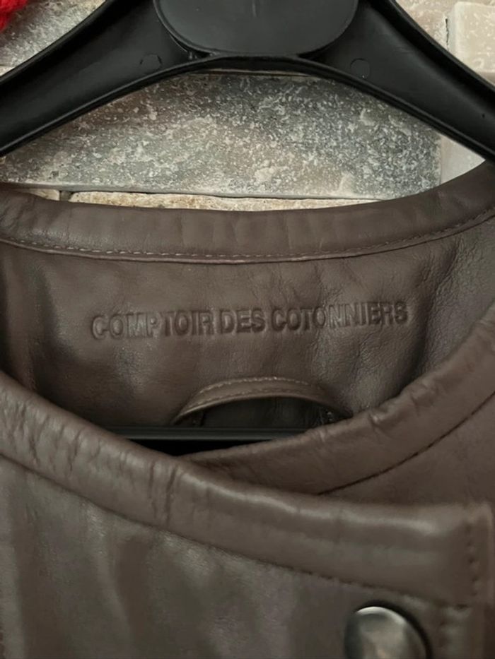 Veste en cuir femme comptoir des cotonniers - photo numéro 5