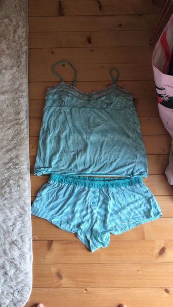 Pyja short pimkie turquoise et blanc