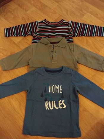 Lots techerts manches longues 9mois garçon