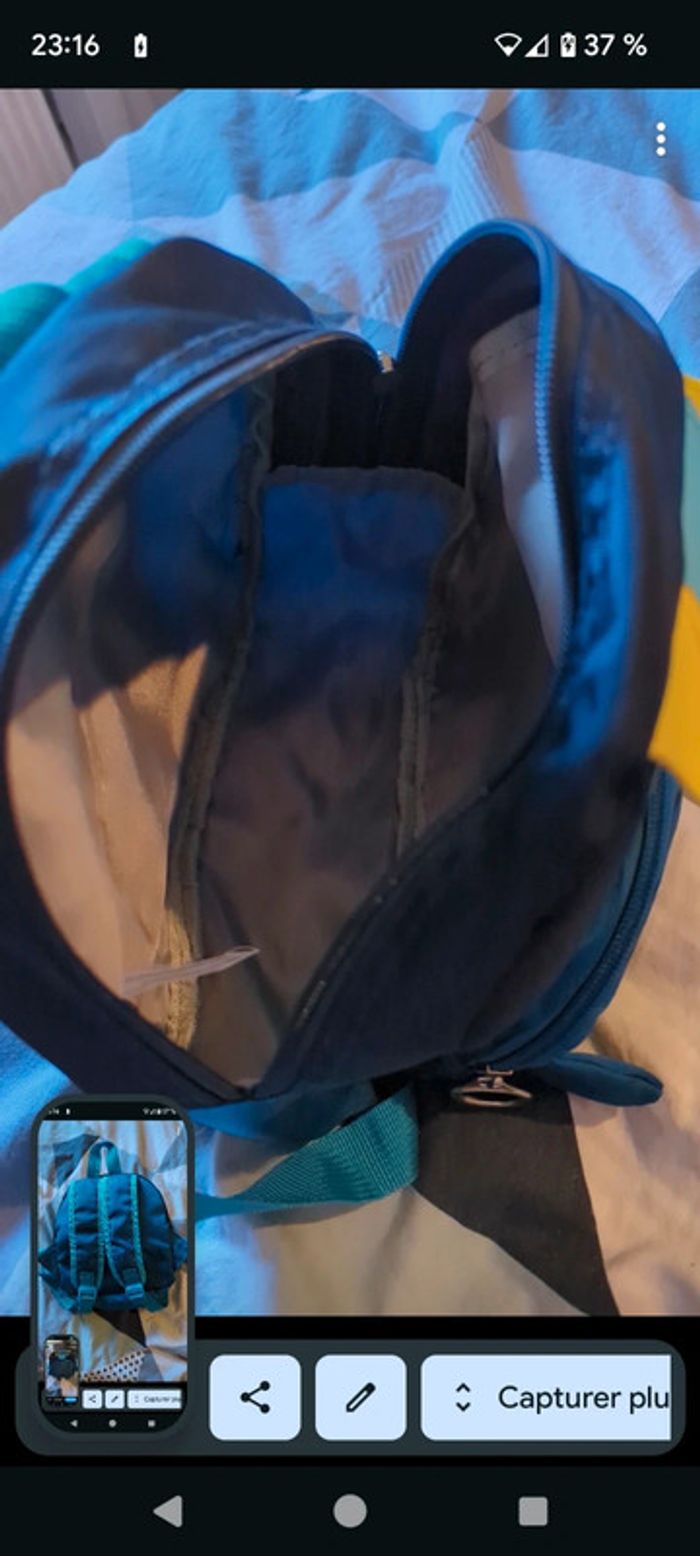 Sac bleu animaux - photo numéro 3