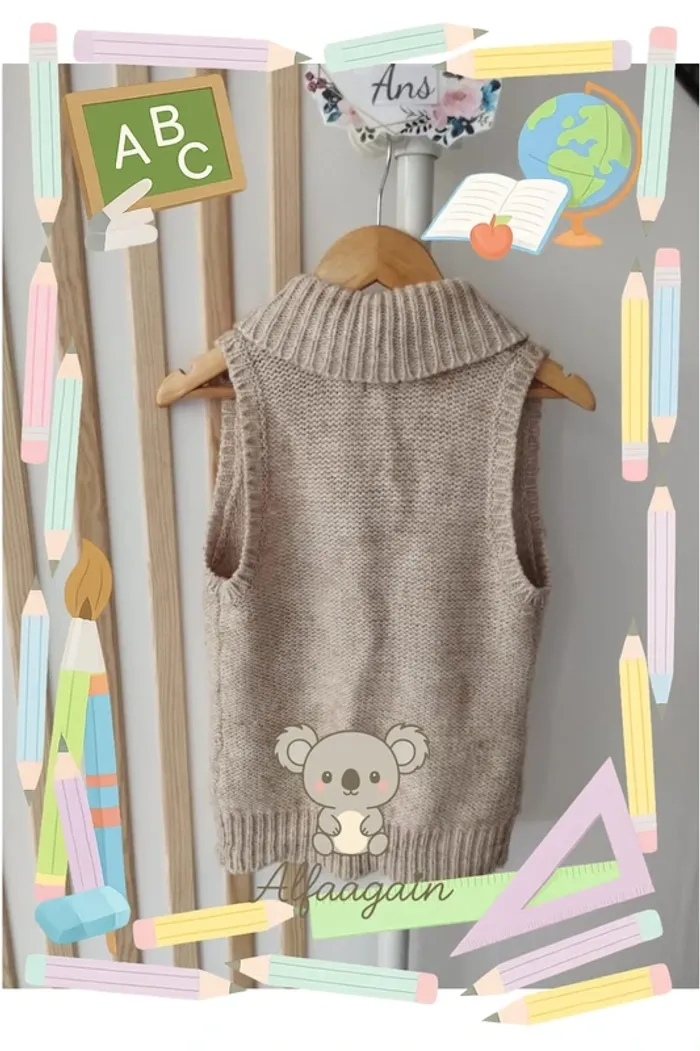Gilet beige sergent major 8ans - photo numéro 7