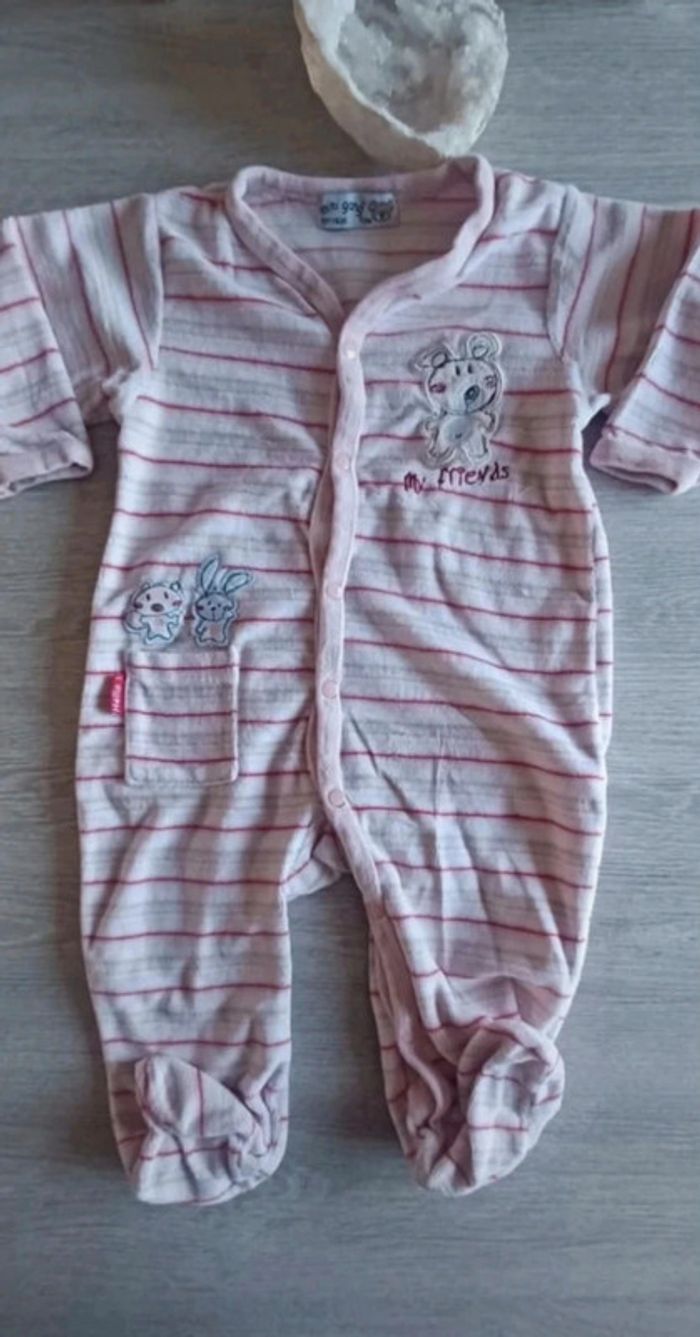 Pyjama velours une pièce 12 mois - photo numéro 2
