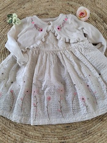 Ensemble robe et gilet 18 mois Dpam