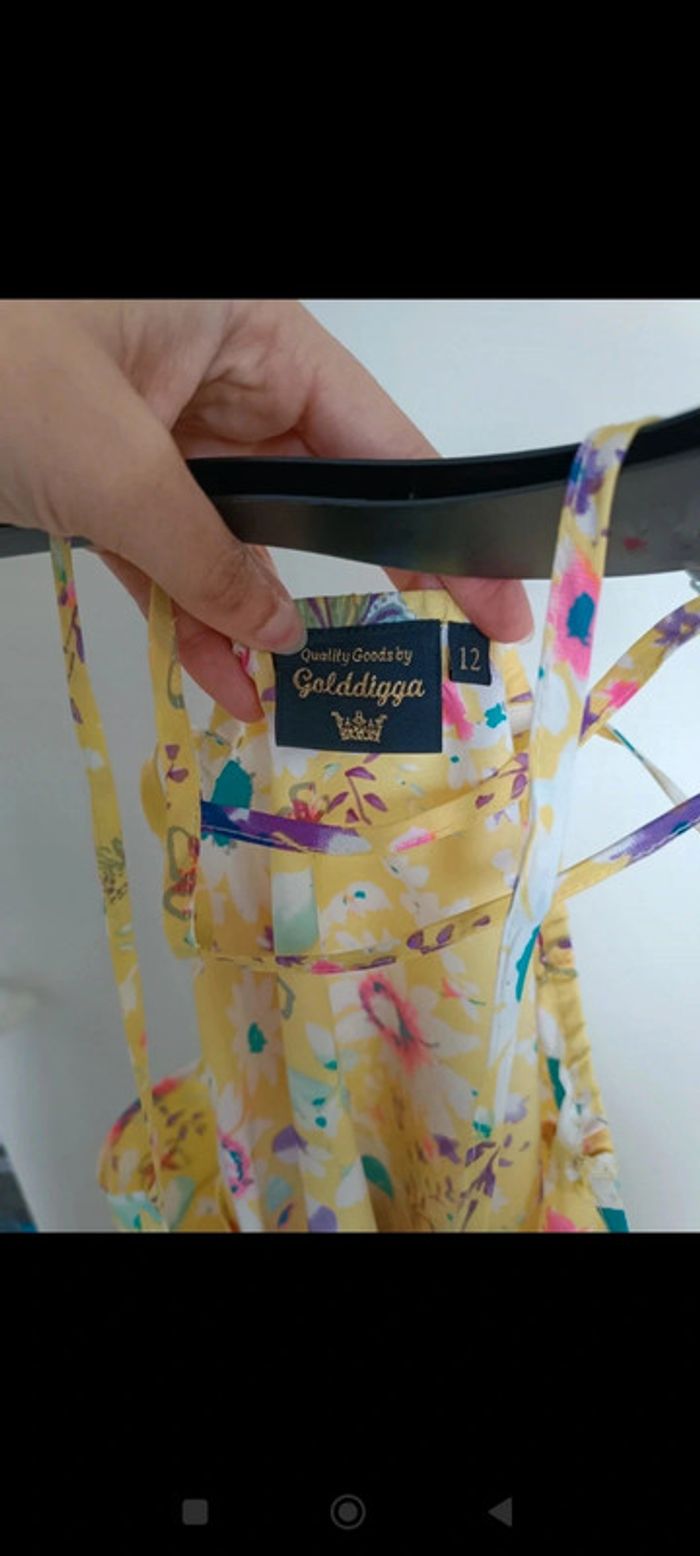 Top multicolore jaune - taille S/M - marque goldigga - neuf sans étiquette - photo numéro 4
