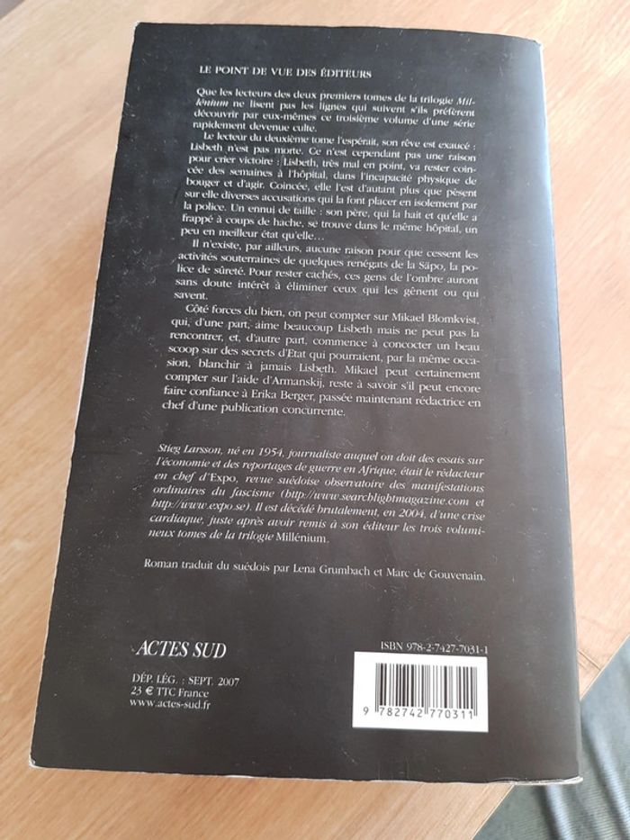 2 tomes de la trilogie culte Milénium - Stieg Larsson - photo numéro 6