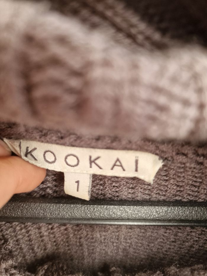 Gilet kookai gris taille 36 - photo numéro 3