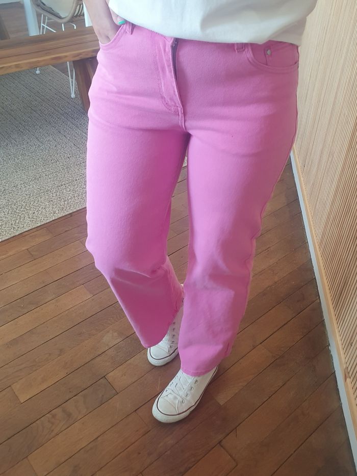 Jean large Québec rose fushia Taille 38