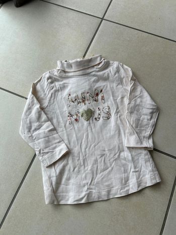 T-shirt col roulé « mini nous » tao bébé fille