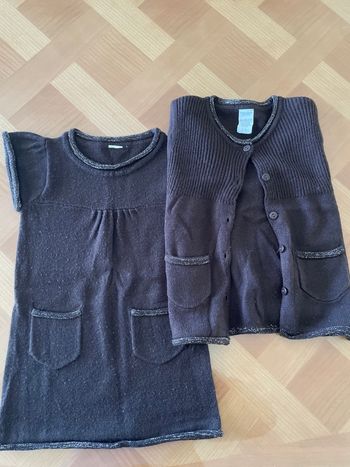 Ensemble gilet robe d’hiver