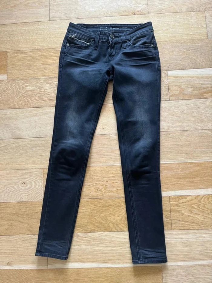 Jean vintage Levi’s demi curve skinny revel taille basse W25 L32 34/36 noir gris demi curve low rise - photo numéro 2