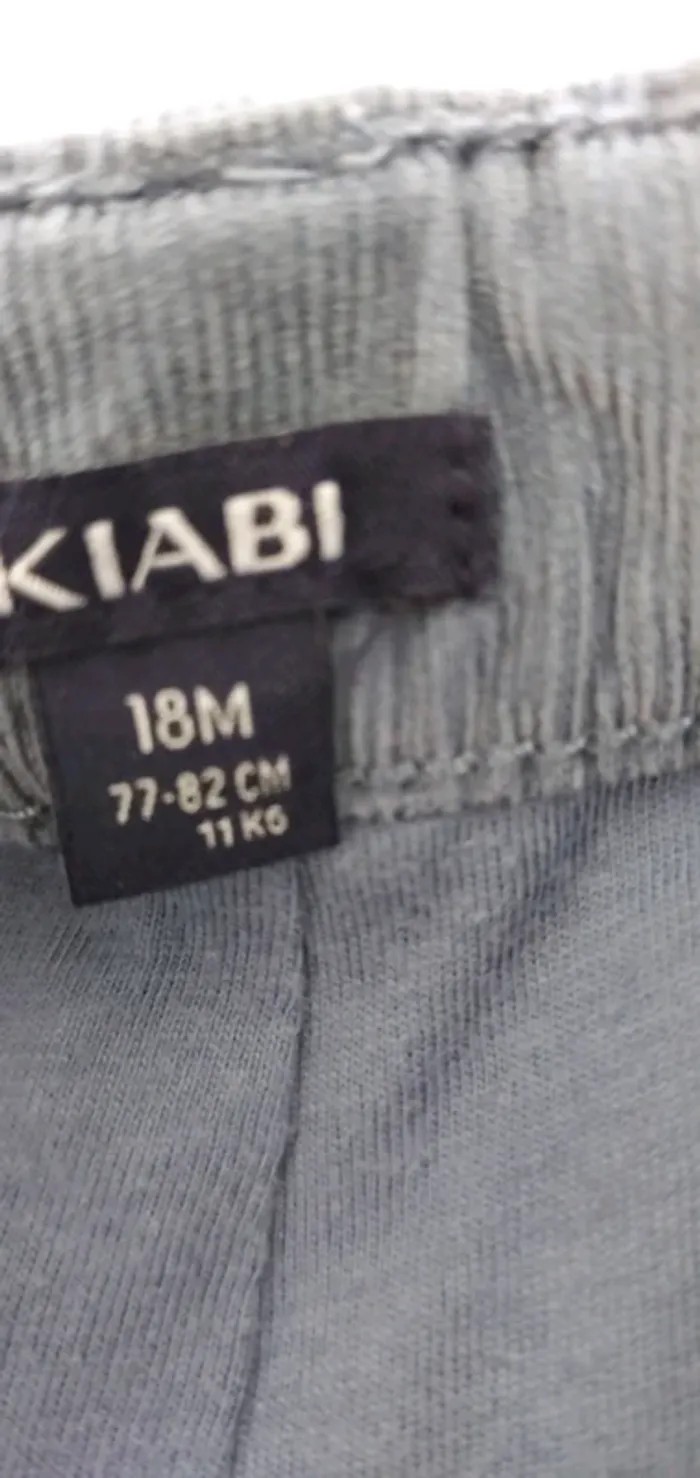 Pantalon velours taille ajustable - photo numéro 2