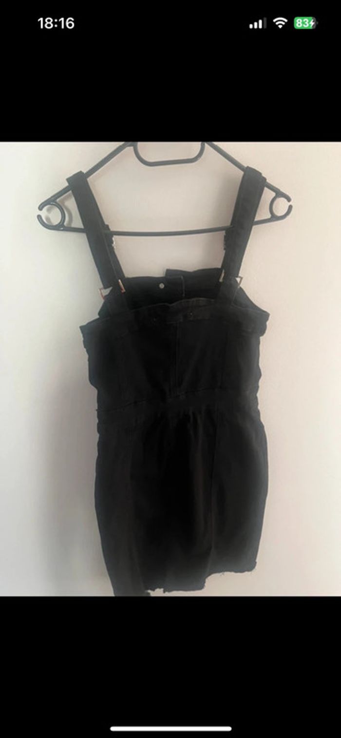 Robe salopette noire en jean – taille 38 - photo numéro 2
