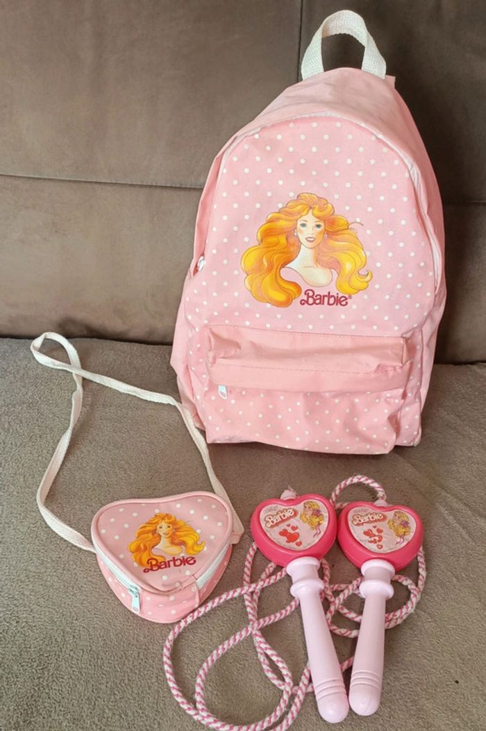 Barbie années 80 sac à dos corde à sauter