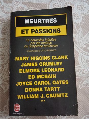 Livre de poche "Meurtres et Passions" 16 nouvelles inédites