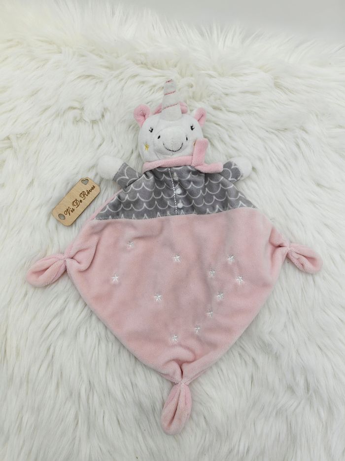 Doudou mouchoir sirène licorne Mots d'enfants