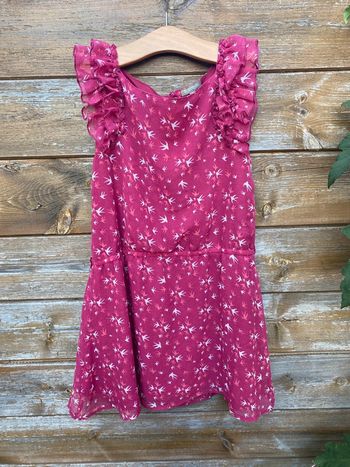 Petite robe rose en voile léger 8 ans été