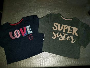 Lot de 2 T-shirts manches longues 9/12 mois