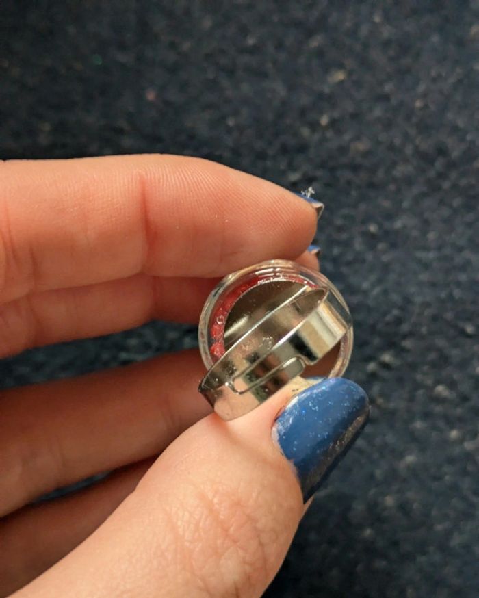 Bague en verre ronde style pylônes - photo numéro 3