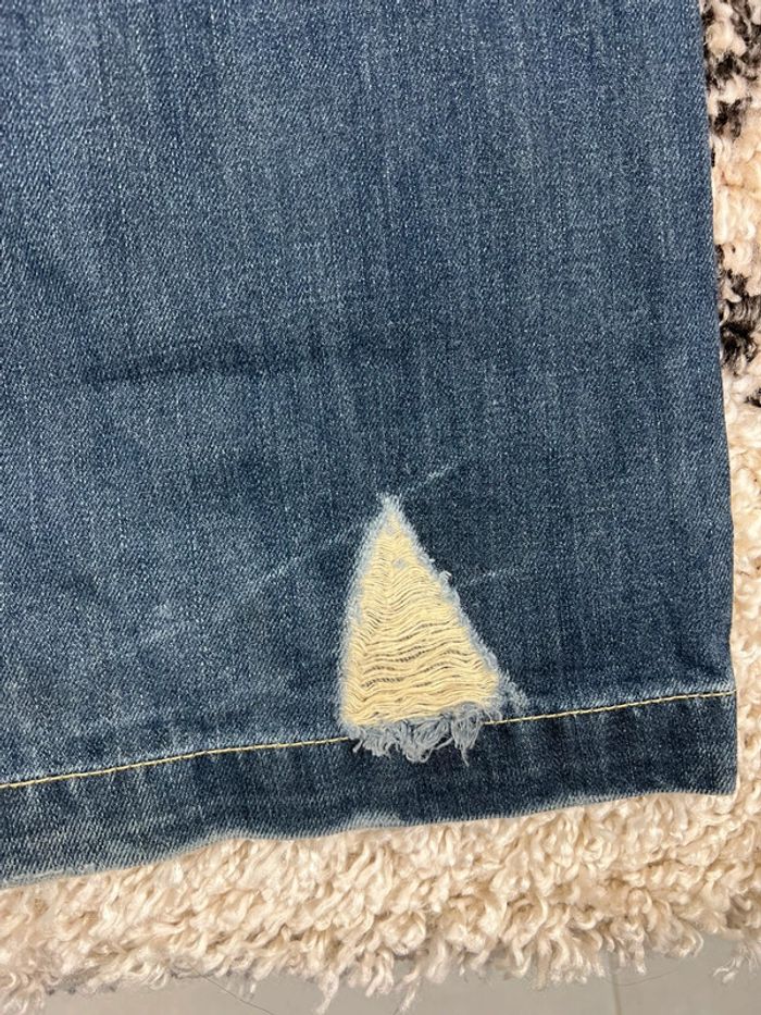 Jean large Y2k opium avec poches en cuir taille 33 bleu marine Denim jean japonais - photo numéro 3