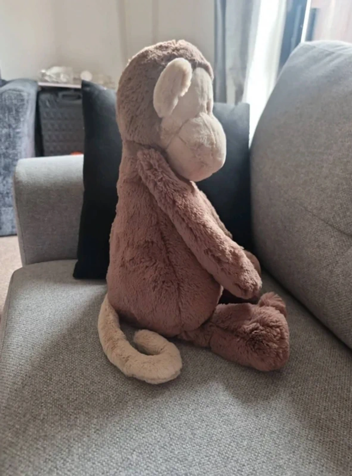 ellycat énorme singe timide bnwt rare ! - photo numéro 3