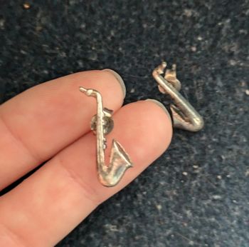 Boucles d'oreilles saxophone