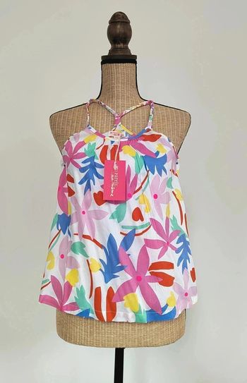 15 € Top / Blouse Dpam Motif fleurs 10 ans Neuf avec étiquette