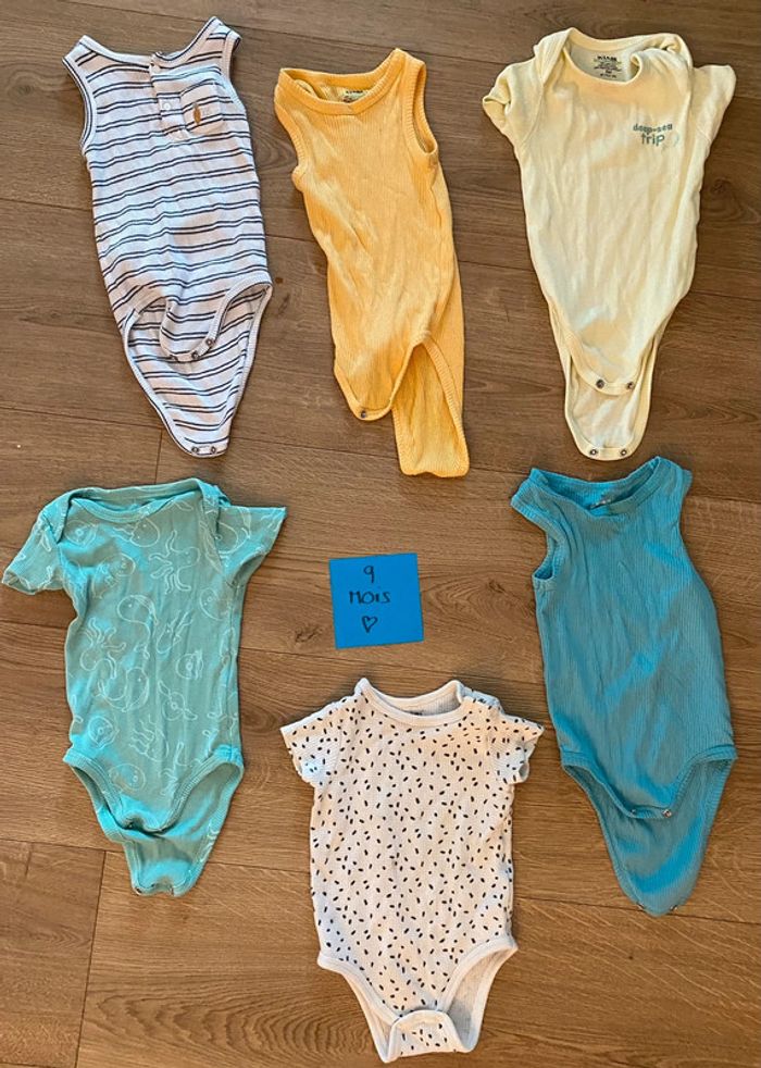 Lot 6 bodies été 9 mois