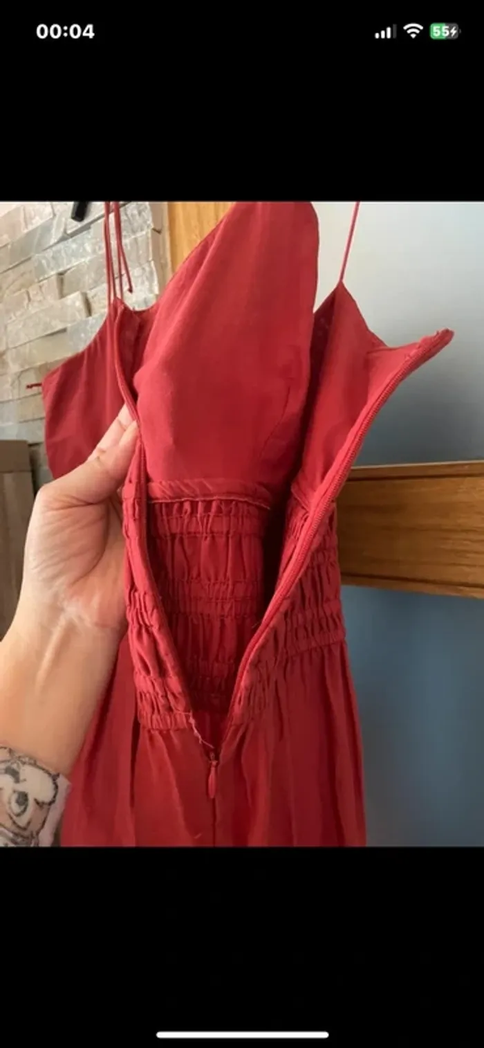 Robe longue été Zara couleur terracotta, taille XL - photo numéro 6