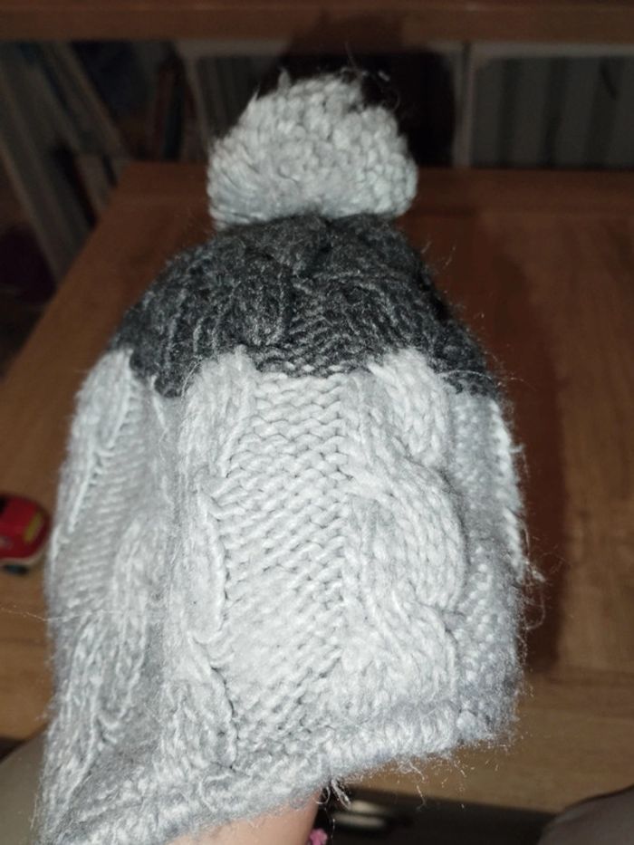 Bonnet gris noir 6/12mois - photo numéro 2