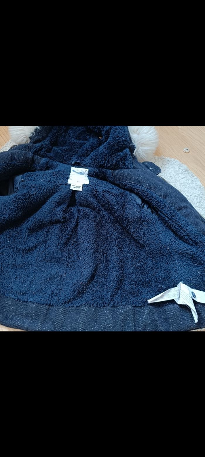 Manteau bleu marine avec paillettes TAO - photo numéro 7