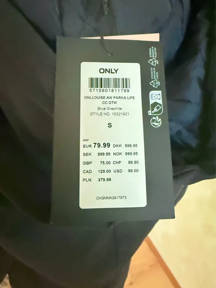 Parka ONLY Louise femme – Taille S/36 – bleu marine – Neuf avec étiquette - photo numéro 8