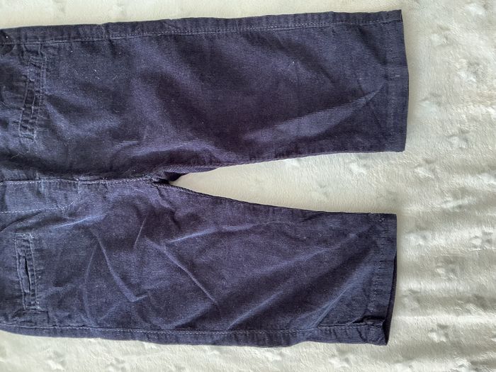 pantalon en velours marine u tout petits 12 mois taille réglable - photo numéro 6